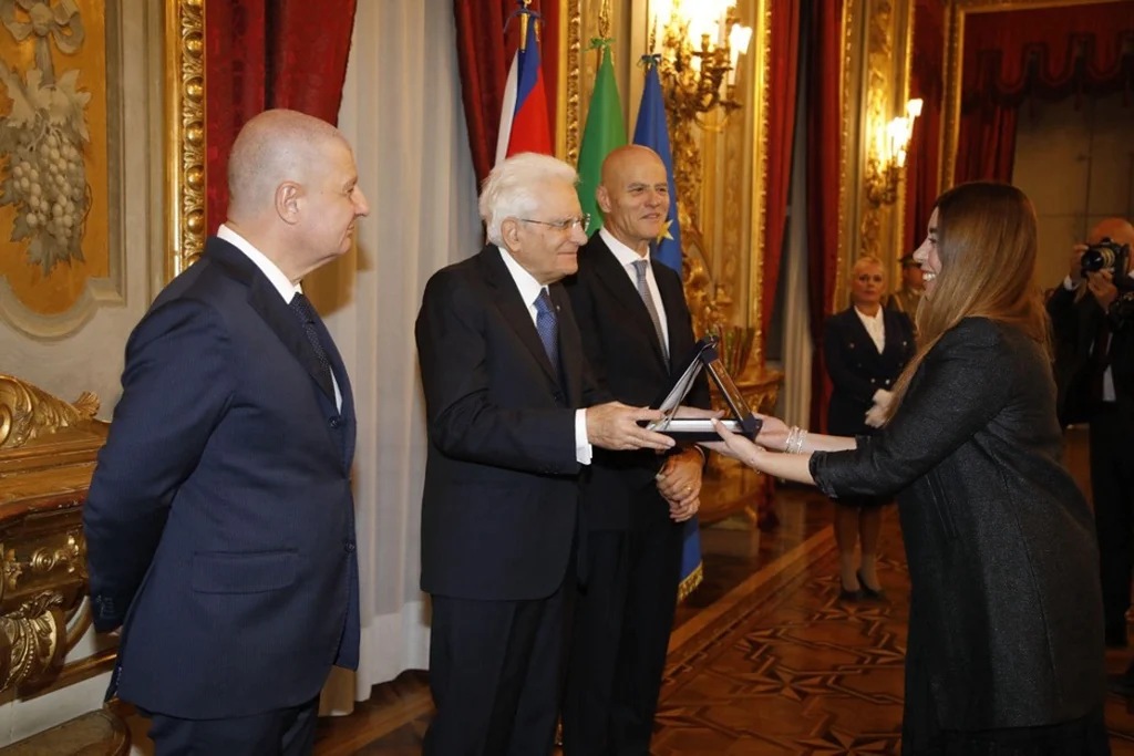 Ohoskin ENI Awards Sergio Mattarella, Adriana Santanocito, Claudio Descalzi, Giuseppe Zafarana