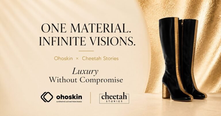 Ohoskin x Cheetah Stories - Luxury Without Compromise - Sustainable luxury footwear made with Ohoskin material.